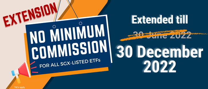 no minimum comm for SG listed ETFs