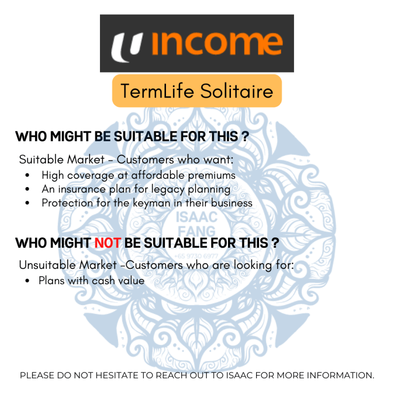 Income TermLife Solitaire 4suit